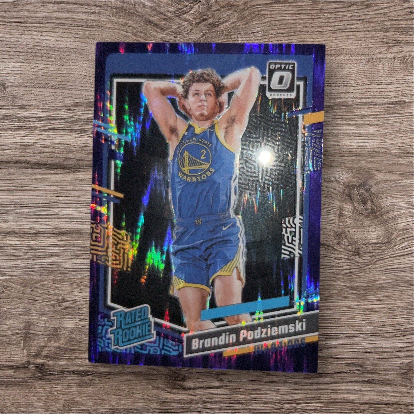 2023 Panini Donruss Optic Brandin Podziemski #203 Purple Shock Rated Rookie RC