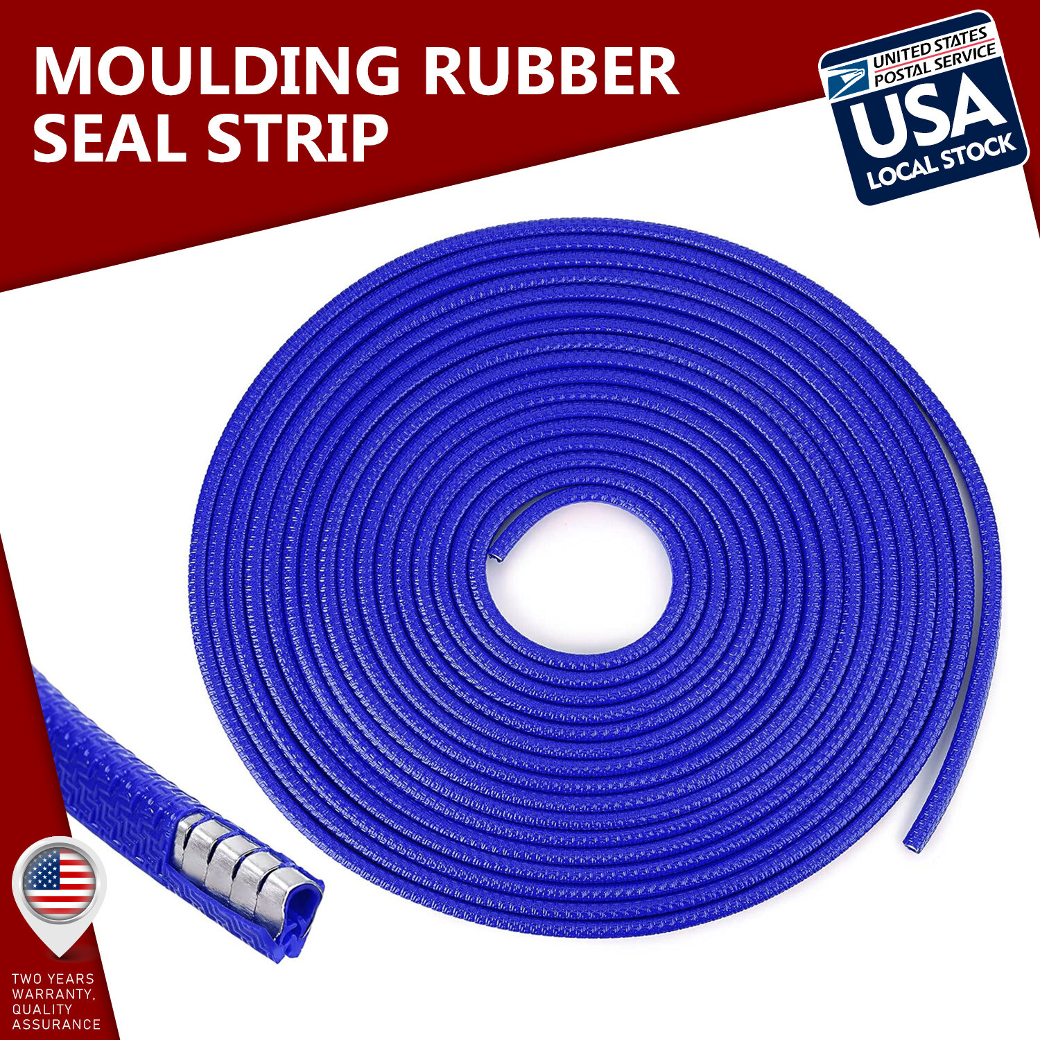 New Blue 6M Car Bonnet Trunk Hood Edge Rubber Sealing Strip Dust Anti-Collision