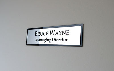 6x30cm personalisiertes Büro Wand Namensschild, individuelle Gravur Schild, Plakette Tür