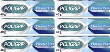 6 x Poligrip Flavour Free Cream 40g