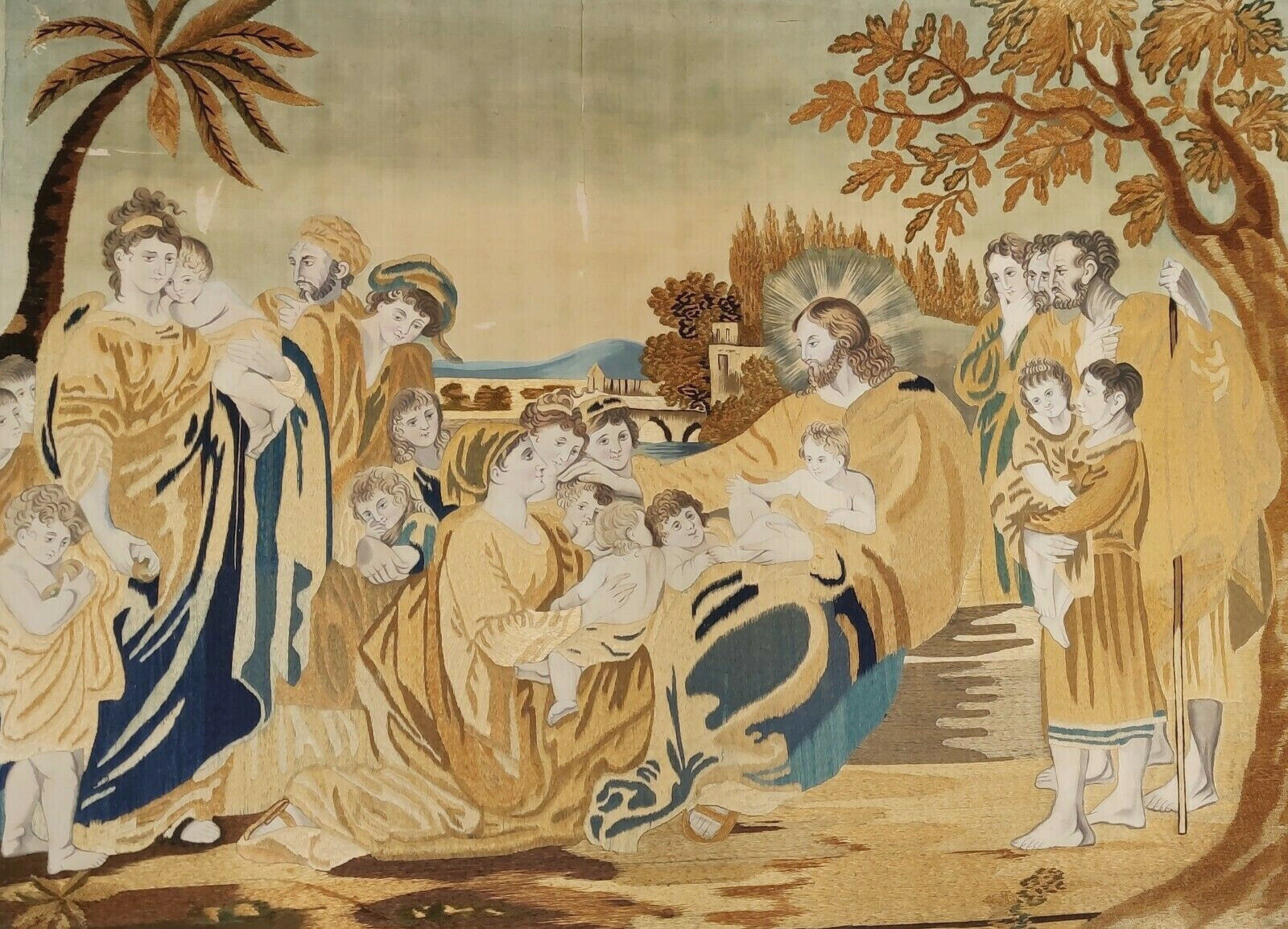 Gobelin Tapestry Christian Scene