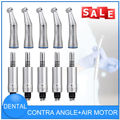 Dental Inner Low Speed Handpiece Contra Angle + Air Motor 4 Holes E-type Turbine