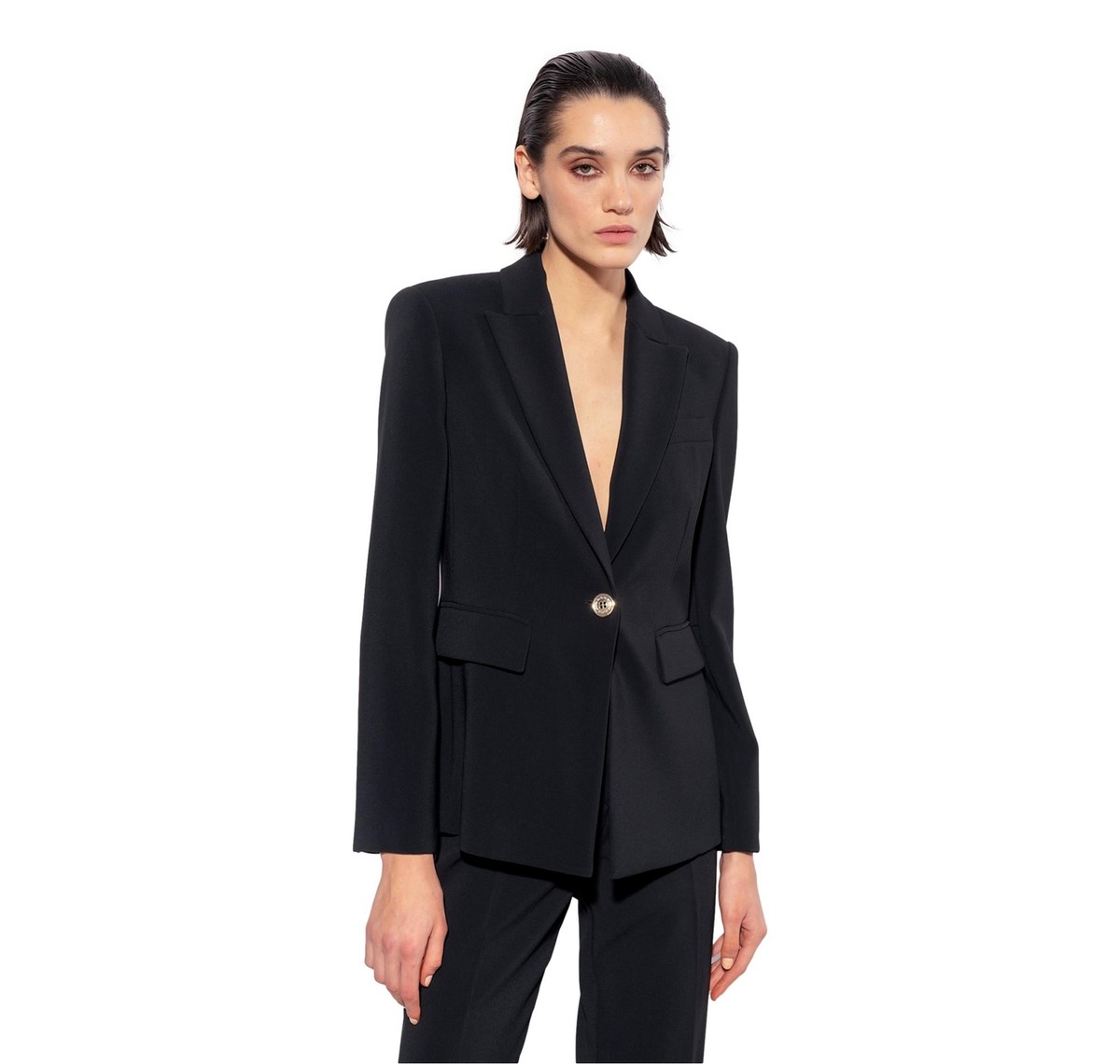 Pinko Viscose Blend Pinko Tailleur Nero Pinko Blazer Women