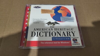 The American Heritage Dictionary Third Edition (Windows 1995  & 3.1 )Computer CD