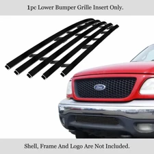 Fits 1999-2002 Ford Expedition/F150 4WD Bumper Stainless Black Billet Grille
