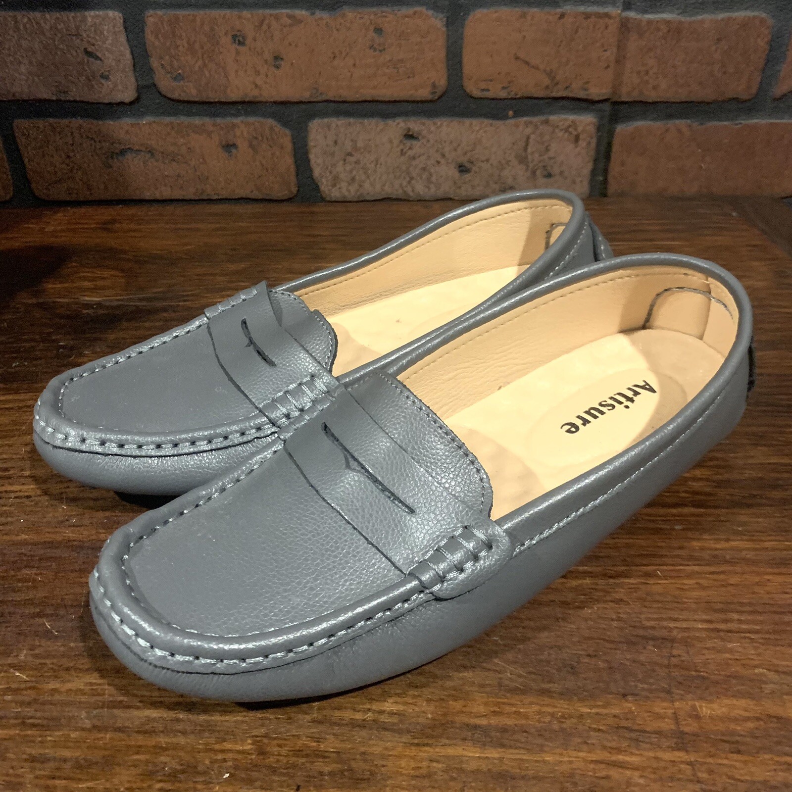 ARTISURE Penny Loafers Leather Walking 