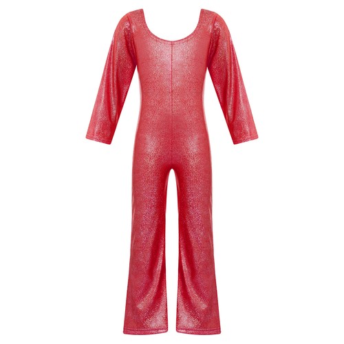 Kids Girls Unitard Party Jumpsuit Long Sleeve Bodysuit Full Body Costume Dance - Picture 27 of 78