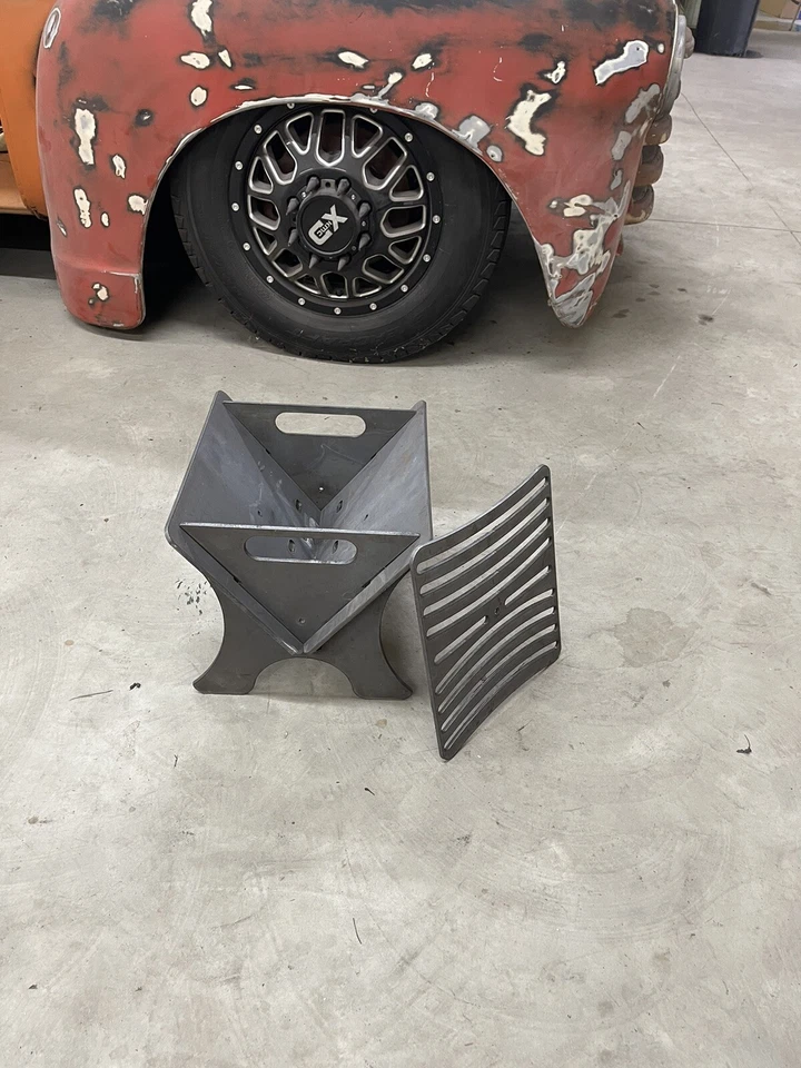 15”x12” Portable Steel Fire Pit Camping Cooking Sxs 7 Gauge 3/16” Heavy Duty - Image 2 of 2