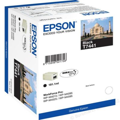 Original Epson T7441 WorkForce Pro WP-M4015 M4095 M4525 M4595 OVP DATUM 12/2020