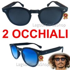 2 Paia Occhiali Da Sole Uomo Donna Stile Moscot Johnny Depp CR7 Barbieri UV400