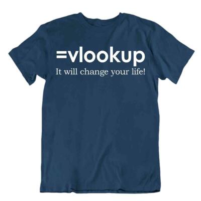 Vlookup Life Tshirt Programmierer T-Shirt Computer Humor Kleidung Tee Strick