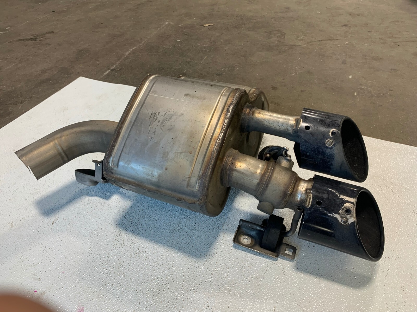 2014-2020 Maserati Ghibli Rear Left Driver Side Exhaust Muffler Dual Tip OEM