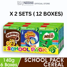 NESTLE Koko Crunch Honey Stars Milo Whole Grain Breakfast Cereal Mini Boxes x12