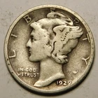 1929 D Mercury Dime 90% Silver VG-F  "Actual Coin Pictured - Not Cleaned"