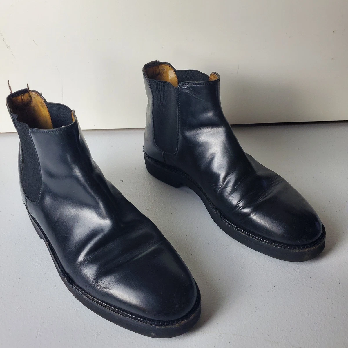 Polo Ralph Lauren Black Leather Chelsea Boots Made In Italy US 8.5 Polo Ralph Lauren Men main image 2