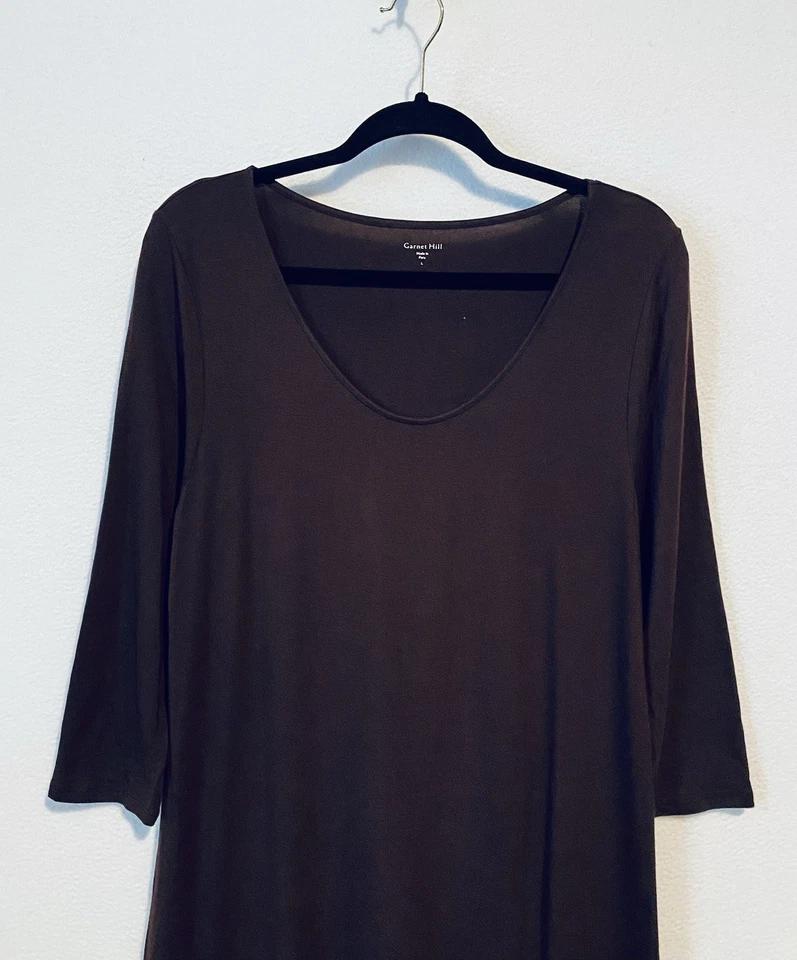 Vestido Granate Hill Mujer Grande Granate Esencial Manga Tres Cuartos Maxi Boho Foto 2 de 4