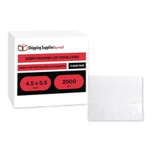 2000 4.5x5.5 Self Adhesive Clear Packing List Shipping Labels Envelopes Pouches