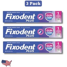 3 Pack Fixodent Plus Denture Adhesive, Precis...