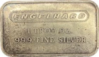 Engelhard 1 Troy Ounce .999 Fine Silver Bar with Serial #