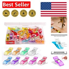 Multicolor Sewing Clips - 30 Pcs for Crafting  Quilting with Storage Case