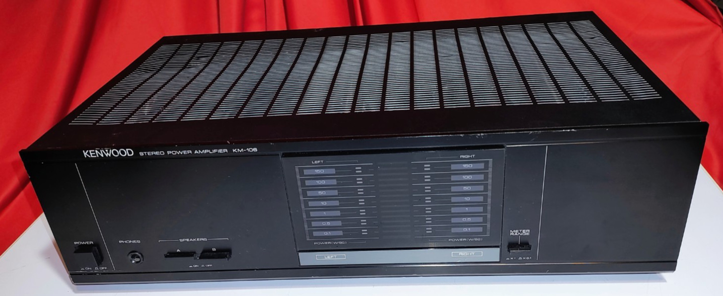 Kenwood KM-106 Stereo Power Amplifier 125W/Ch Tested & Works