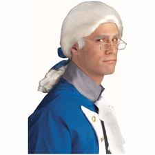 Historical Colonial White Olden Day Adult Mens Costume Wig