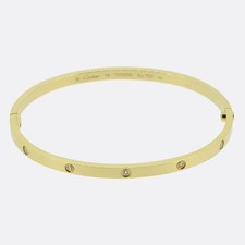 Cartier 10 Diamond Small LOVE Bangle Size 19