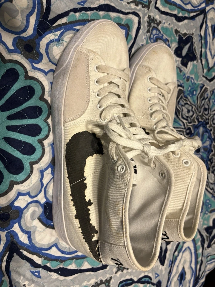 Nike Blazer Court Premium SB Mid White Black Mens Size 11 EUC - Image 2 of 4