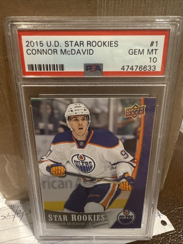 2015 UPPER DECK STAR ROOKIES #1 CONNOR MCDAVID RC ROOKIE PSA 10 GEM MINT Oilers