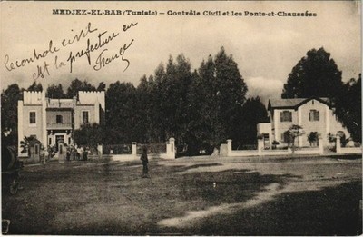 CPA TUNESIEN MEDJEZ EL BAB (Tunesie) Controle Civil Ponts Chaus (153137)