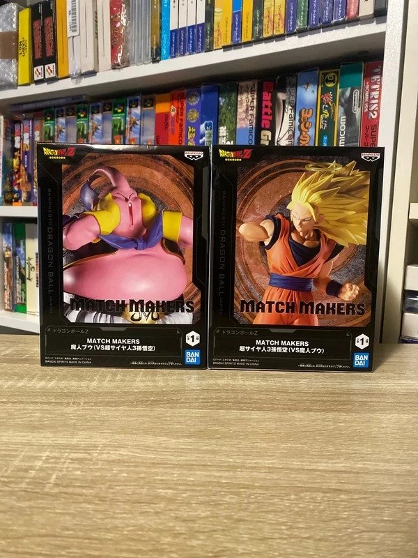 Lot 2 Figurines Majin Buu vs Goku SSJ 3 (NEW) Match Makers Banpresto Bandai DBZ