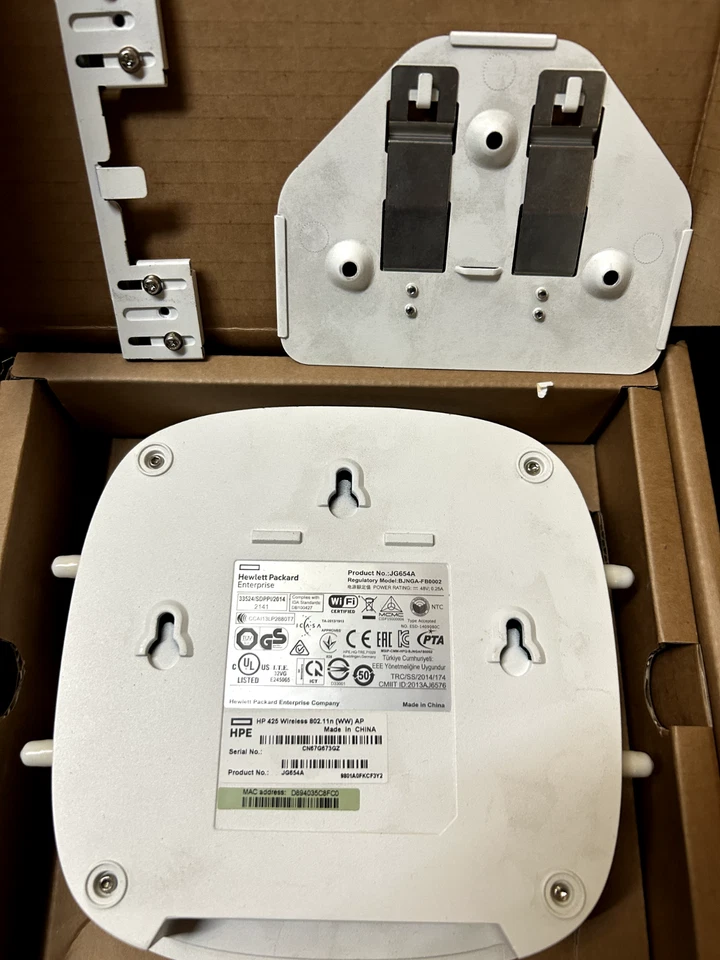 HP 425 Wireless 802.11n (WW) AP JG654A Wireless AP with brackets, No Accessories - Image 3 of 3
