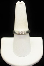 Sterling Silver Little Square Clear Gem Ring SZ 8.5 FMD548