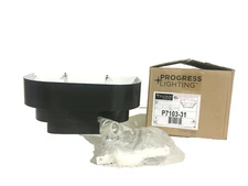 Progress Lighting P7103-31 1-Light Black Wall Sconce with Metal Shade New