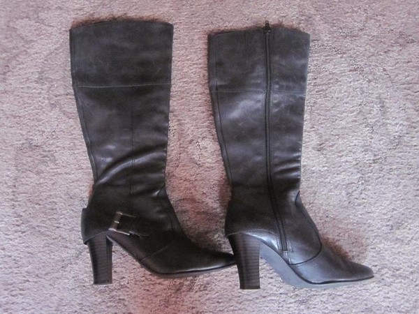 Women Ecco Boots Black Leather 35