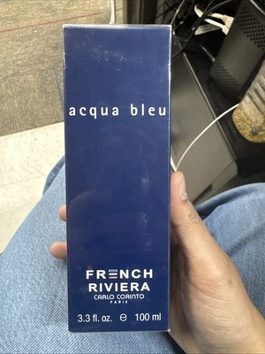 Carlo Corinto French Riviera Acqua Bleu 3.3 Eau de Toilette for Men New SEALED