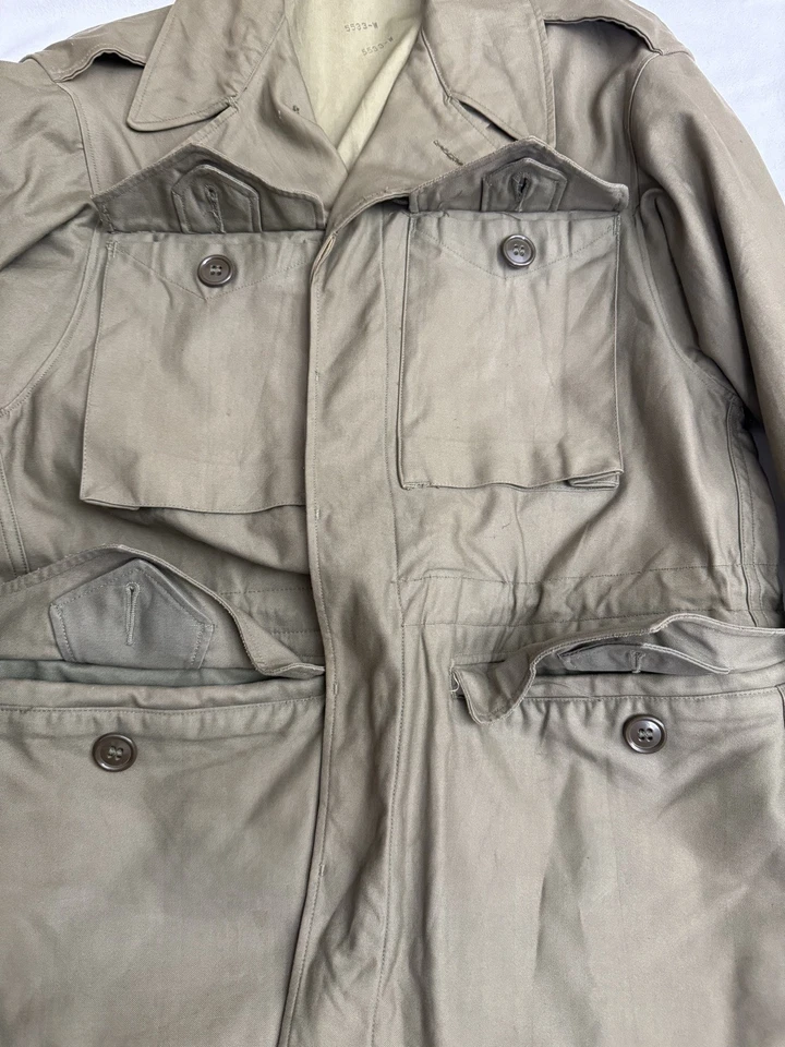 WW2 M1943 M43 Field Jacket, Military Field Jacket, WW2 Field Jacket. - Image 2 of 4