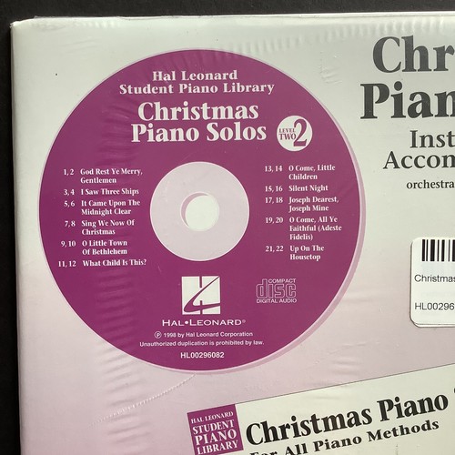 Student Piano Library Christmas Piano Solos Level 2 Accompaniment CD Hal Leonard - Picture 3 of 4