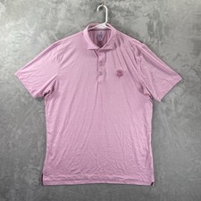 Johnnie-O Shirt mens Large Polo Featherweight Performance Pink Short Sleeve Golf