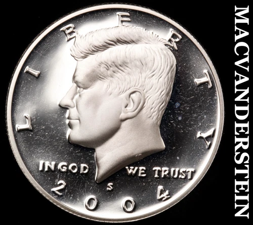 2004-S Silver Kennedy Half Dollar-Choice Gem Proof Lustrous No Reserve #i4583