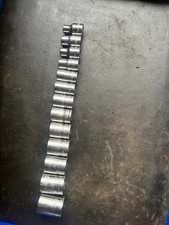 SNAP-ON 1/2 inch drive 6 point chrome short sockets