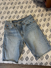 Levi's 405 men s Bermuda Denim Shorts Light Wash W28 5-Pocket Pockets