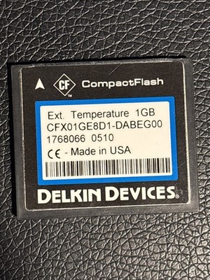 Delkin Devices 1GB Industrial Extended Temp Compact Flash CF Card CFX01GE8D1