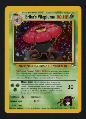 Erika's Vileplume 英語版 5/132 Erika's Vileplume 5/132 Gym Heroes Unlimited Holo Rare Pokemon TCG