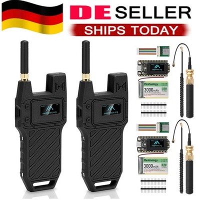 2x ESP32 LoRa V4 Board+3000mAh Battery+Antenna+N39 black Case for Meshtastic DHL