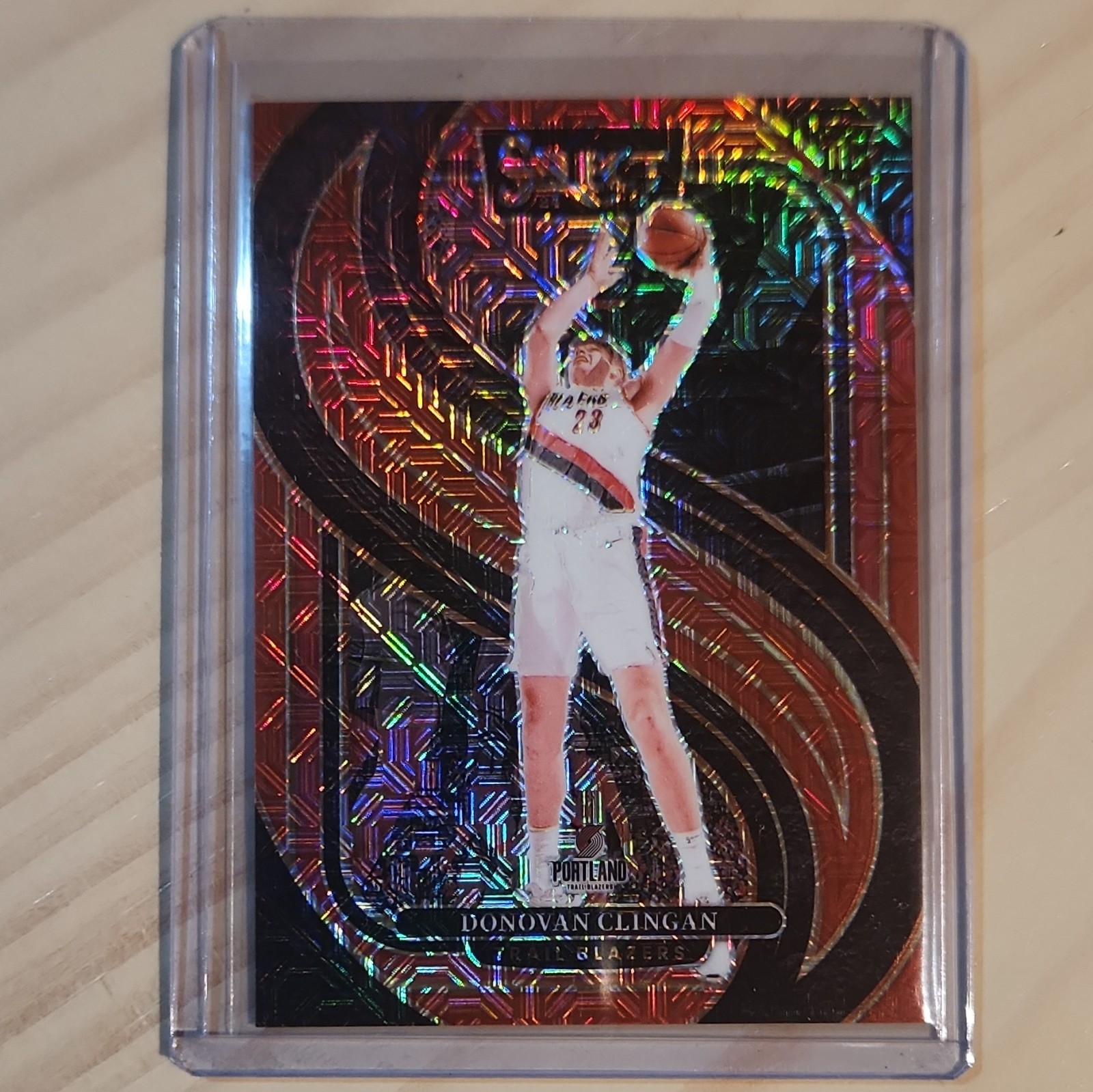 2024-25 Panini Select Donovan Clingan Premier Level Red Mojo Prizm /20 RC #199