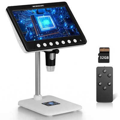 Coin Microscope for Error, 7'' LCD Magnifying Glass with Light, 1200X & 1080P So