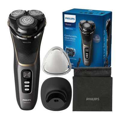 Philips Elektrorasierer 3000 Series - Elektrischer Nass- & Trockenrasierer für Herren mit
