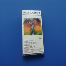 Wonderart Latch Hook Kit 12"X12"-Lovebirds Vibrant Colors Summer Craft