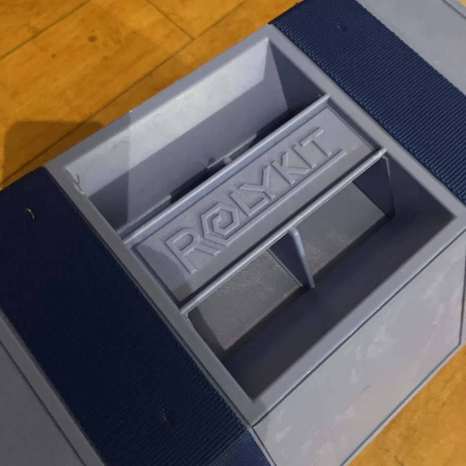 NOS NEW ROLYKIT Deluxe S-11 Blue Sewing Crafts Hobbies Toolbox Fishing Tacklebox - Image 2 of 4